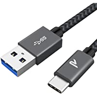 RAMPOW Cable USB Tipo C a USB A 3.0 Cable USB C Carga Rápida Nylon Duradero-Garantía de por Vida [USB C 3.1 Gen 1] para…
